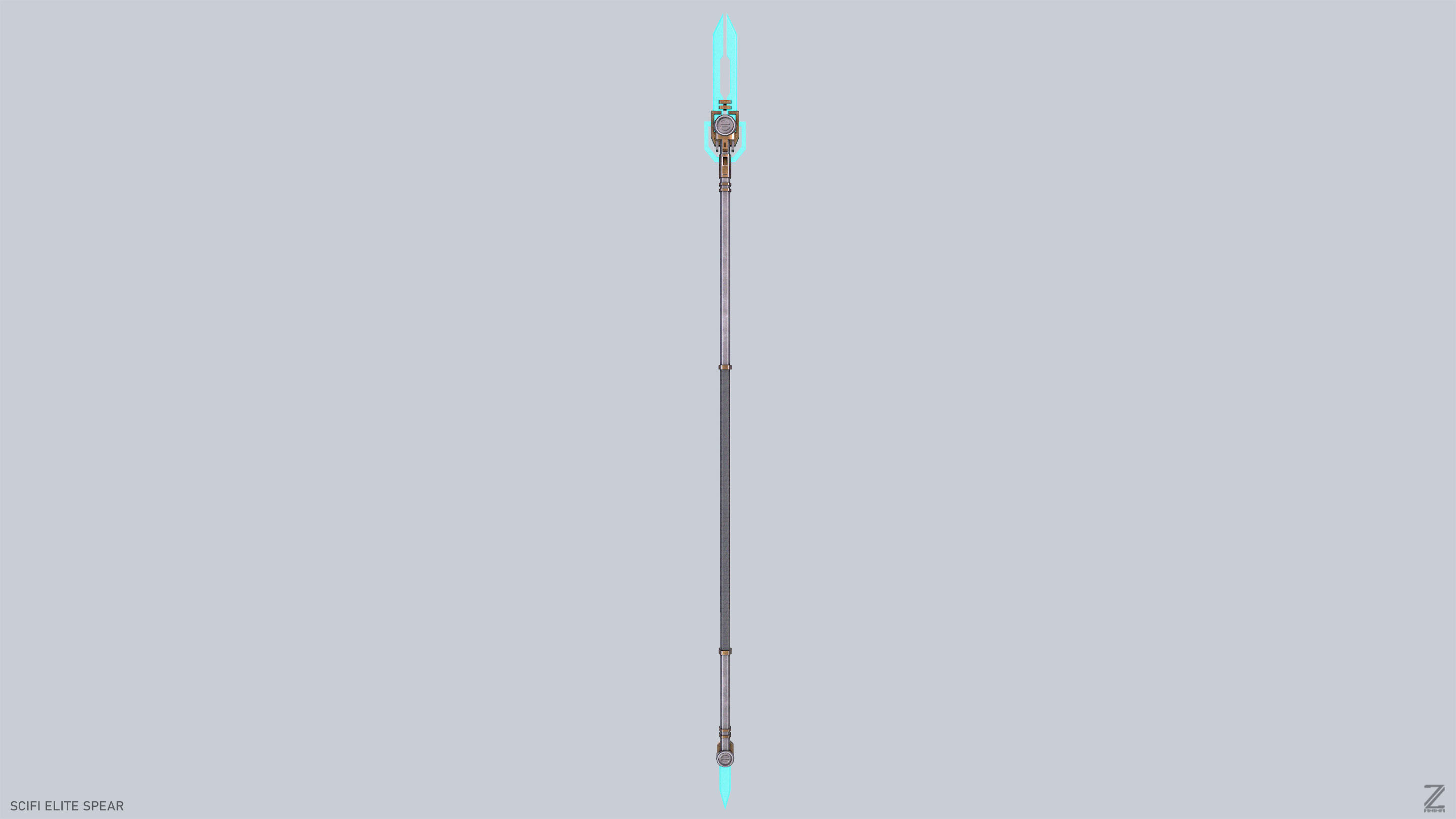 Sci fi elite spear Low-poly 3D model_4