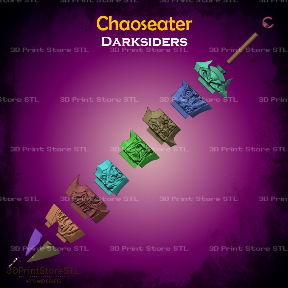 Chaoseater Cosplay Darksiders - STL File 3D print model_3