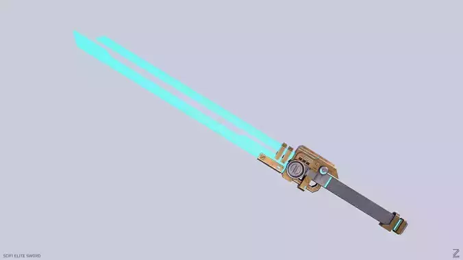 Sci fi elite sword Low-poly 3D model