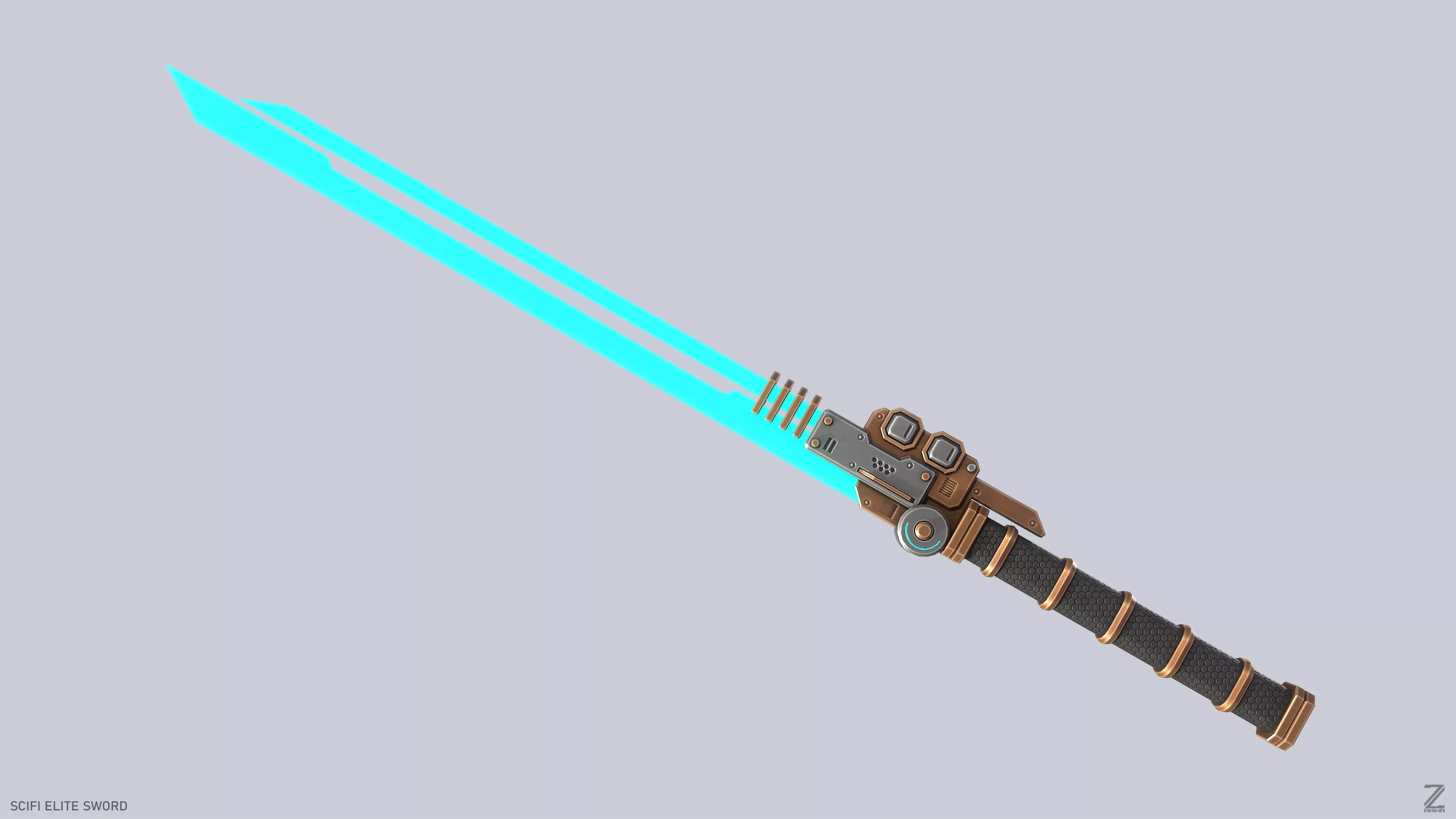 Sci fi elite sword Low-poly 3D model