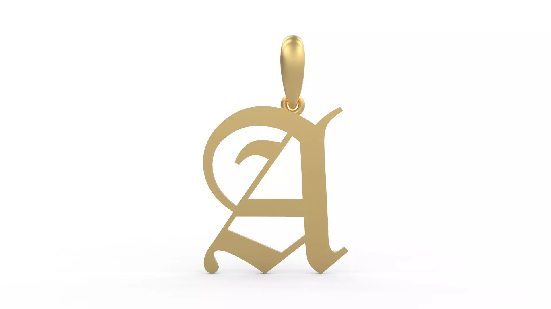 Initial Letters Pendant Canterbury A 3D print model_0