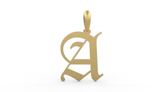 Initial Letters Pendant Canterbury A 3D print model