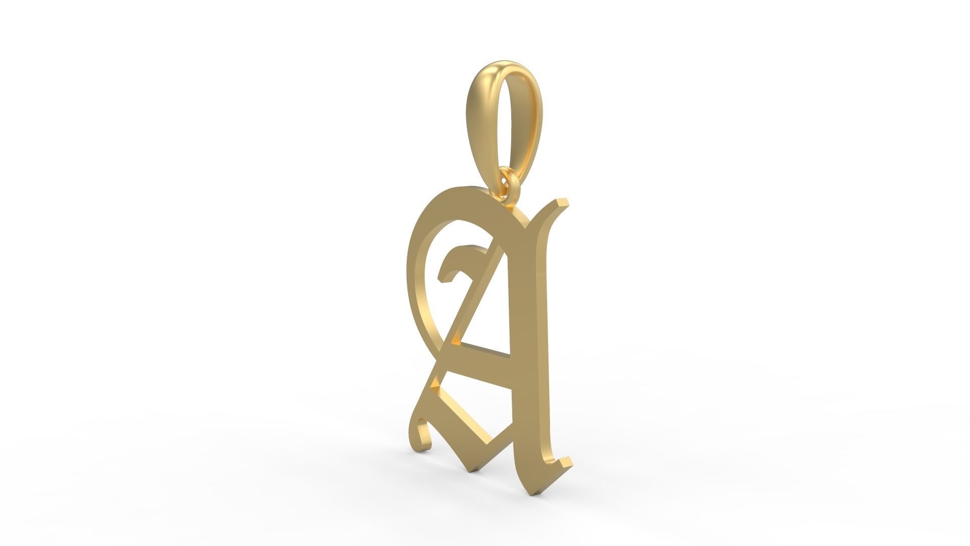 Initial Letters Pendant Canterbury A 3D print model_1