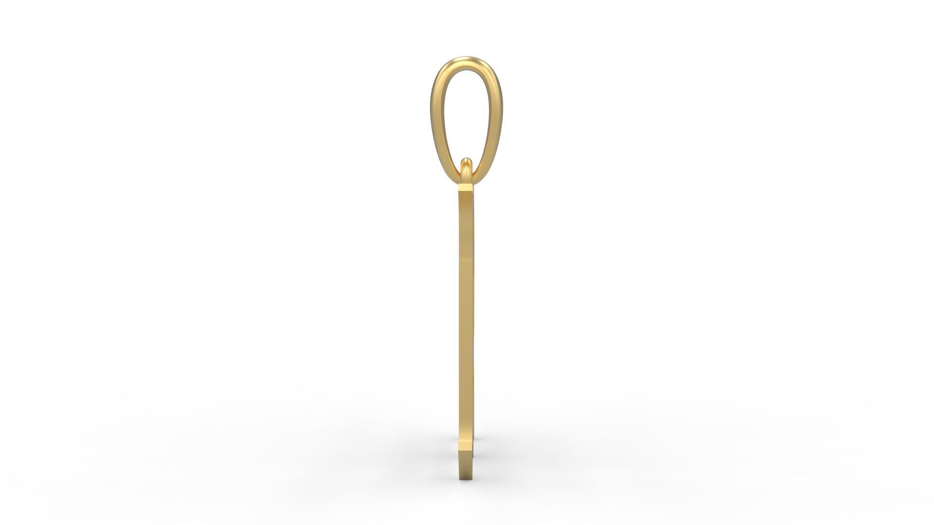 Initial Letters Pendant Canterbury A 3D print model_2