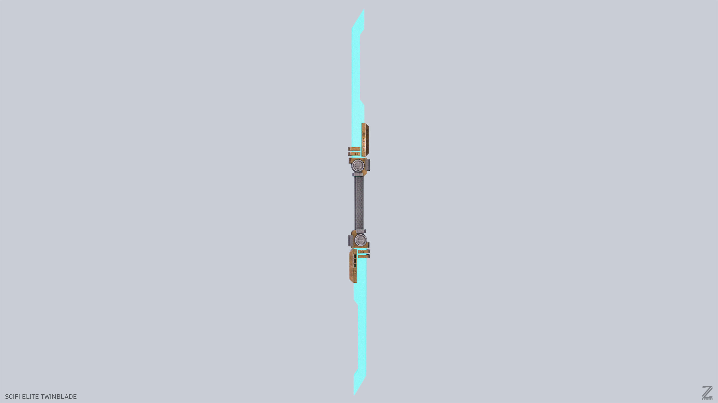 Sci fi elite twinblade Low-poly 3D model_4