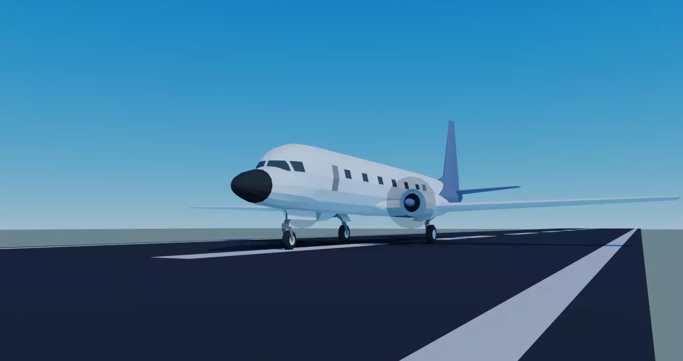 free lowpoly fictional plane model Free low-poly 3D model