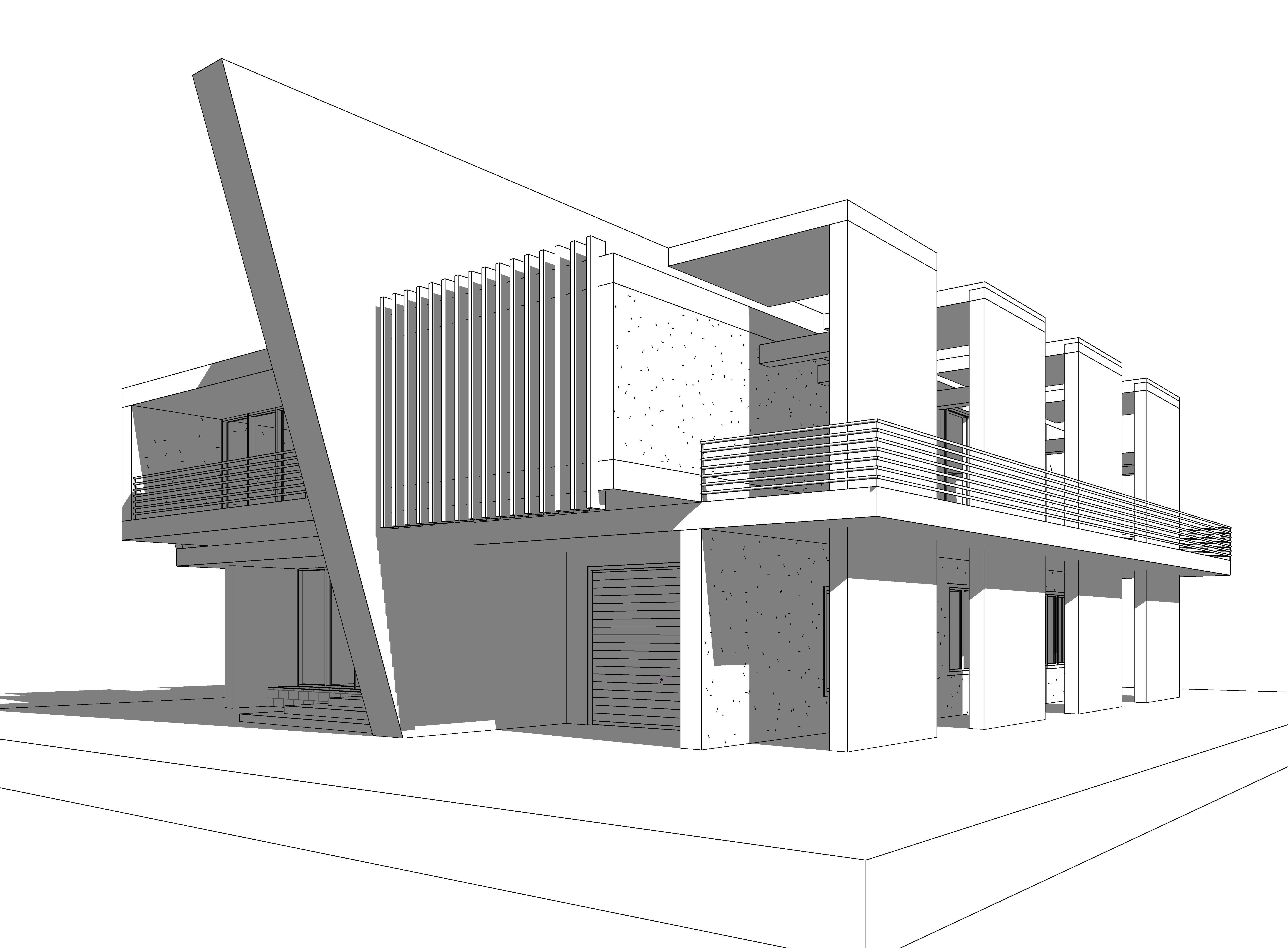 Modern Building  N10 3D model_9