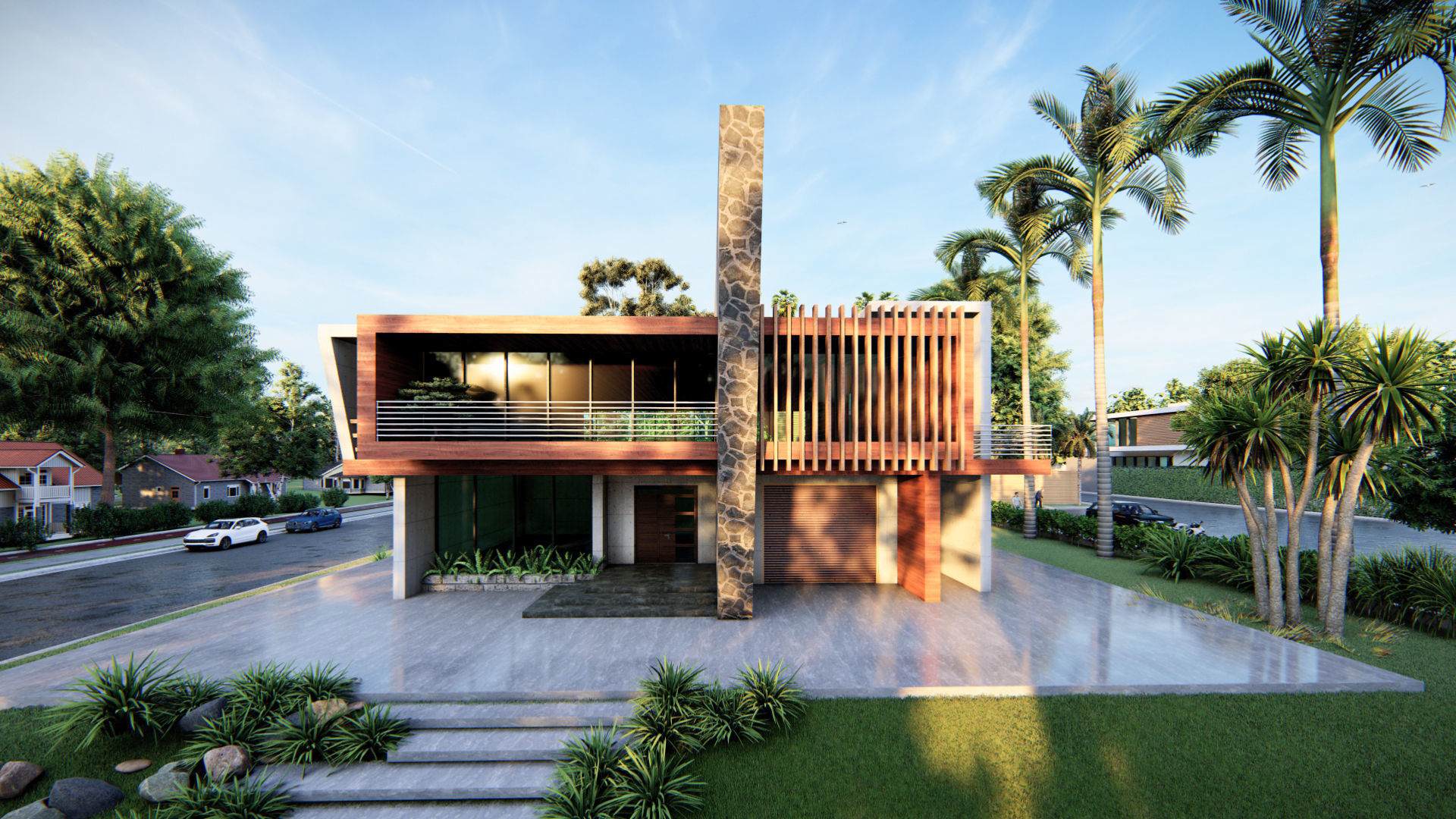 Modern Building  N10 3D model_1