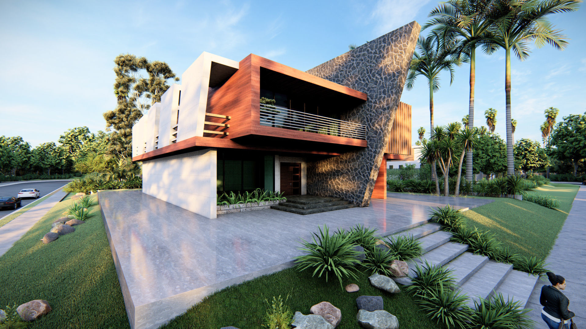 Modern Building  N10 3D model_3