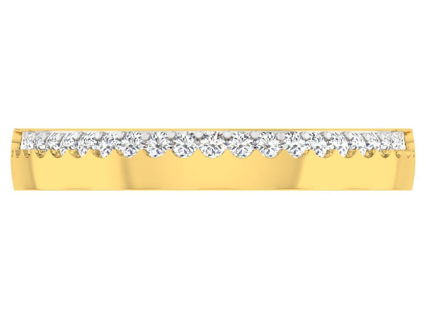 DIAMOND BAND RING R17 3D print model_3