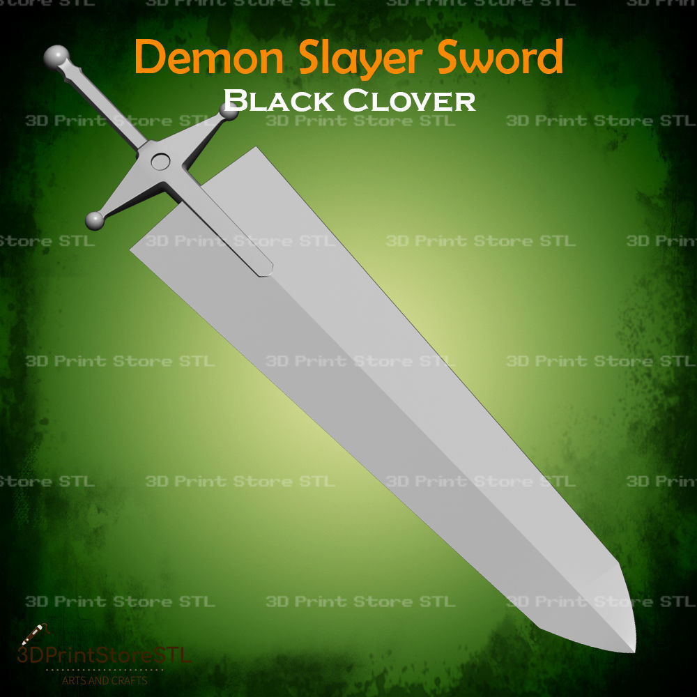 Demon Slayer Cosplay From Black Clover - STL File 3D print model_3