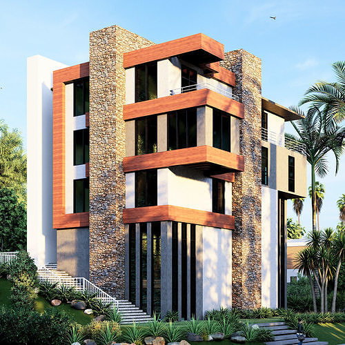 Modern Building  N12 3D model
