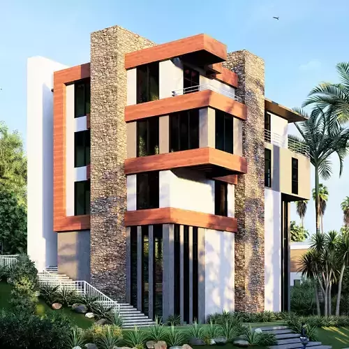 Modern Building  N12 3D model