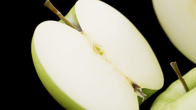 Apple - Green 3D model 7