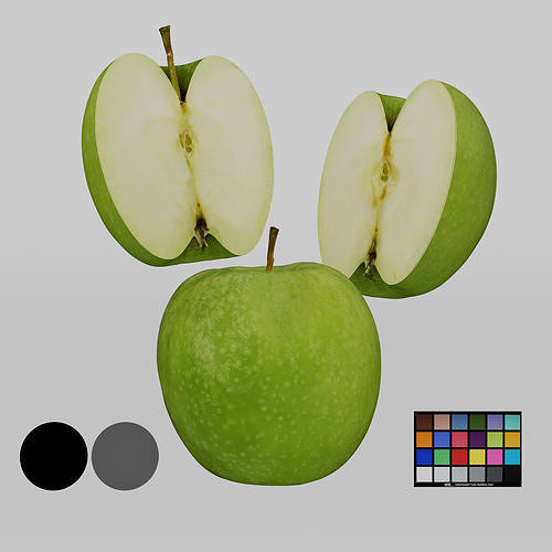 Apple - Green 3D model 2