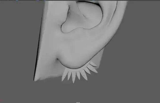 earring02 ear with spikes