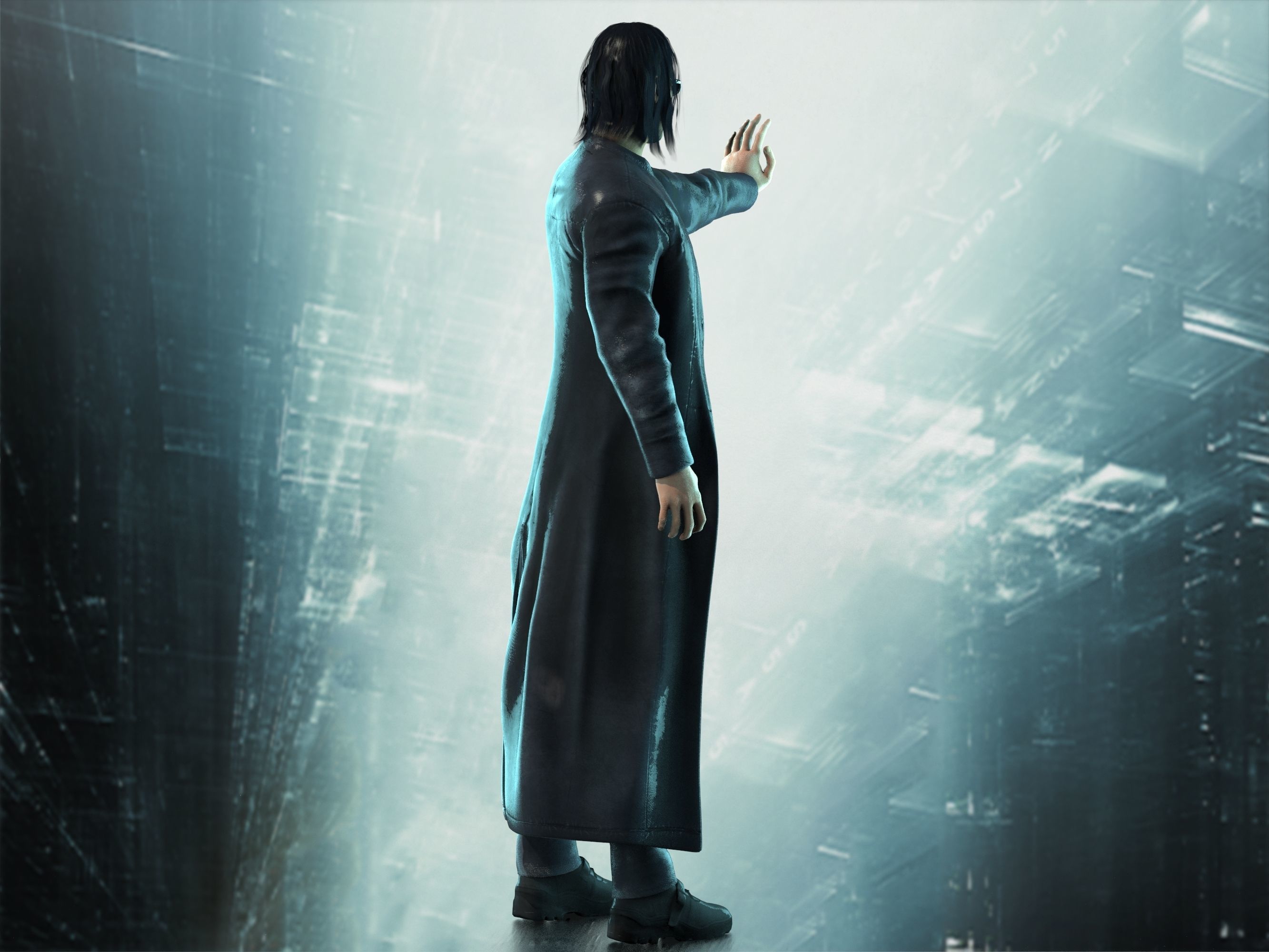 Neo from Matrix 4 Resurrections Low-poly 3D model_6