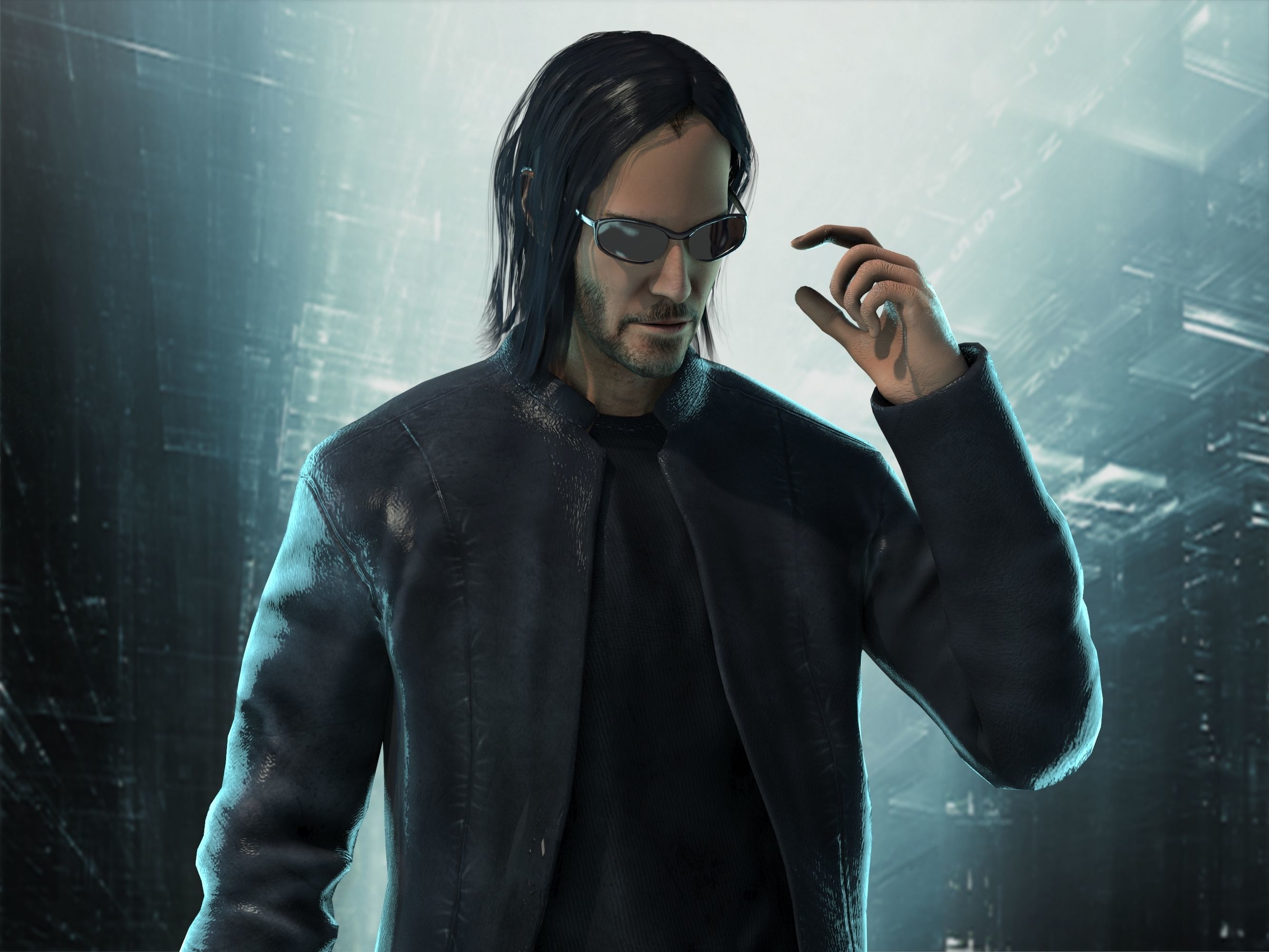 Neo from Matrix 4 Resurrections Low-poly 3D model_8