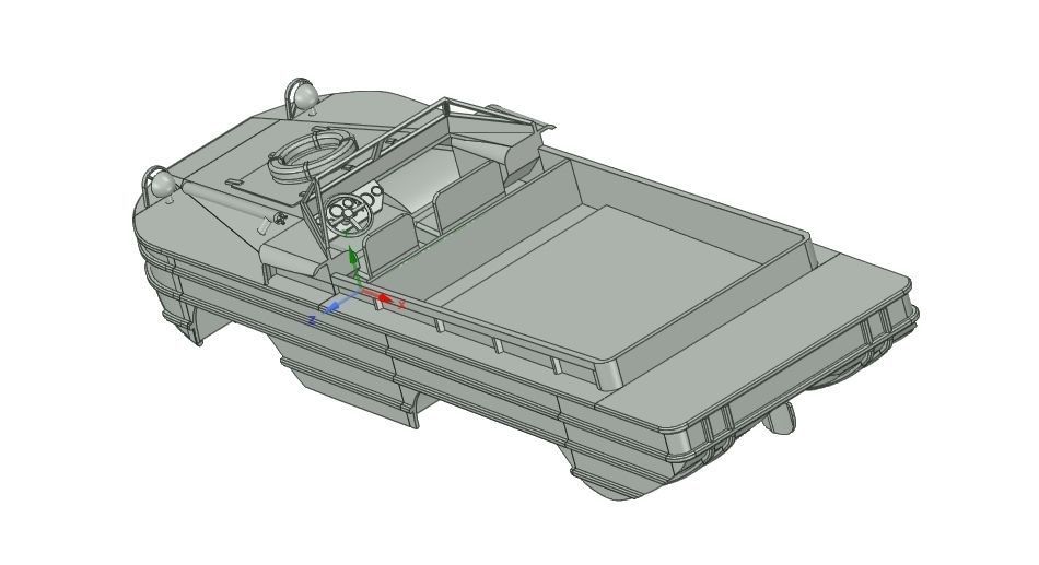 Alternative  WPL B36 chassis 3D print model DUKW  3D print model_1