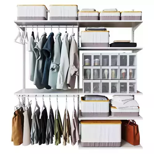 ikea BOAXEL BOXEL wardrobe clothes 3D model