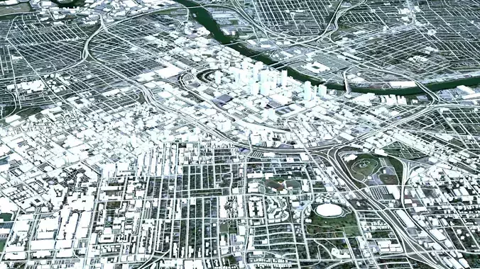 Cityscape Nashville Tennessee USA  3D model