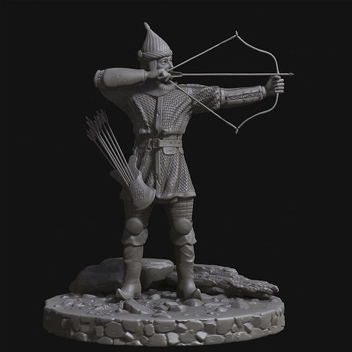 Archery - Ottoman 3d model 3D print model