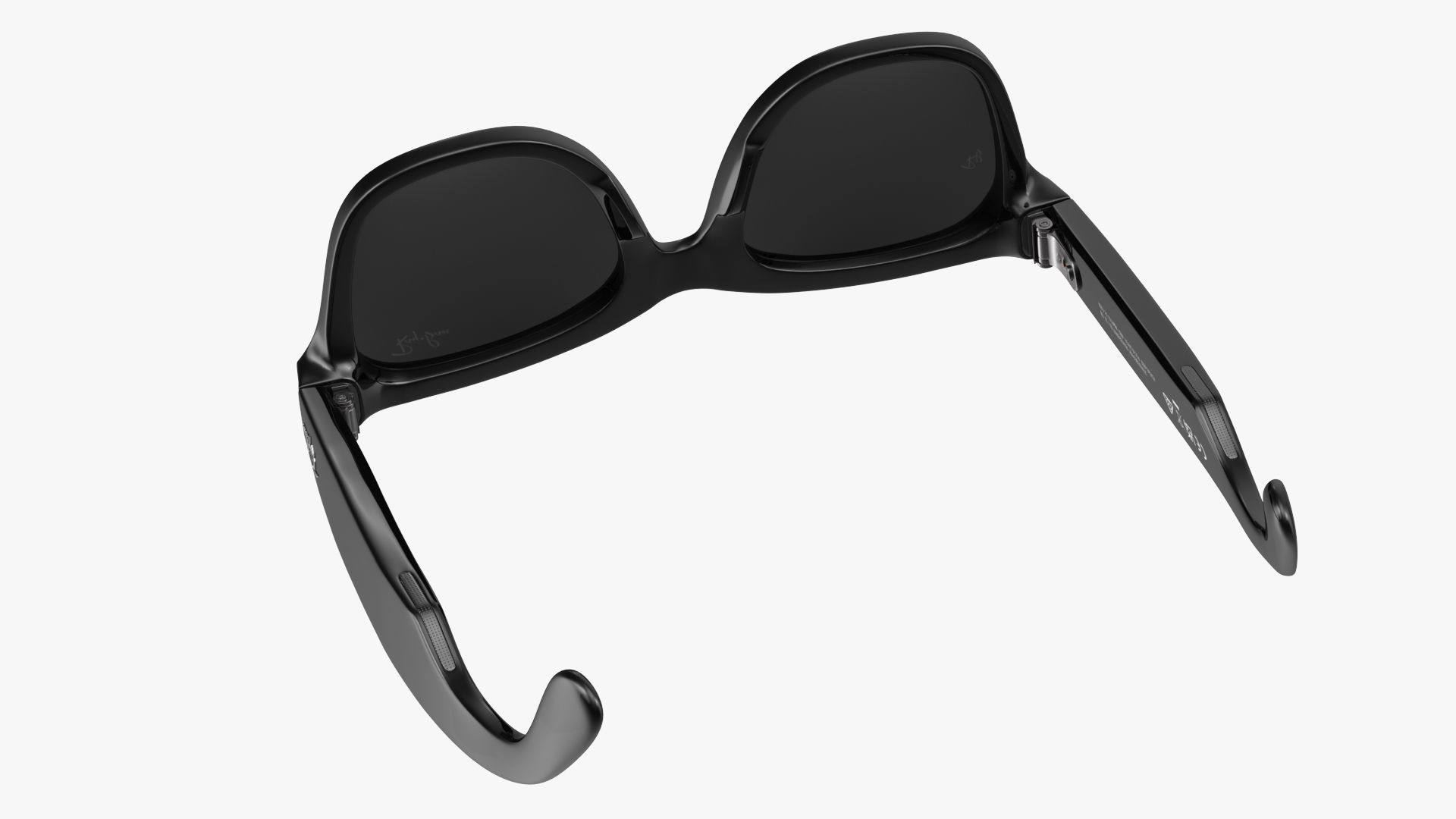 Black Ray Ban Stories Wayfarer Smart Glasses Dark Grey 3D model_11