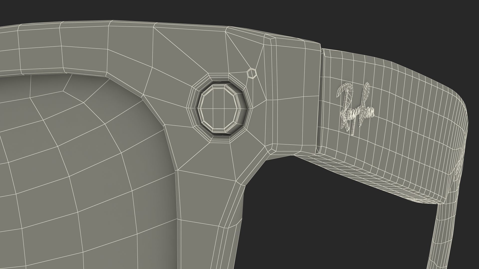 Black Ray Ban Stories Wayfarer Smart Glasses Dark Grey 3D model_29