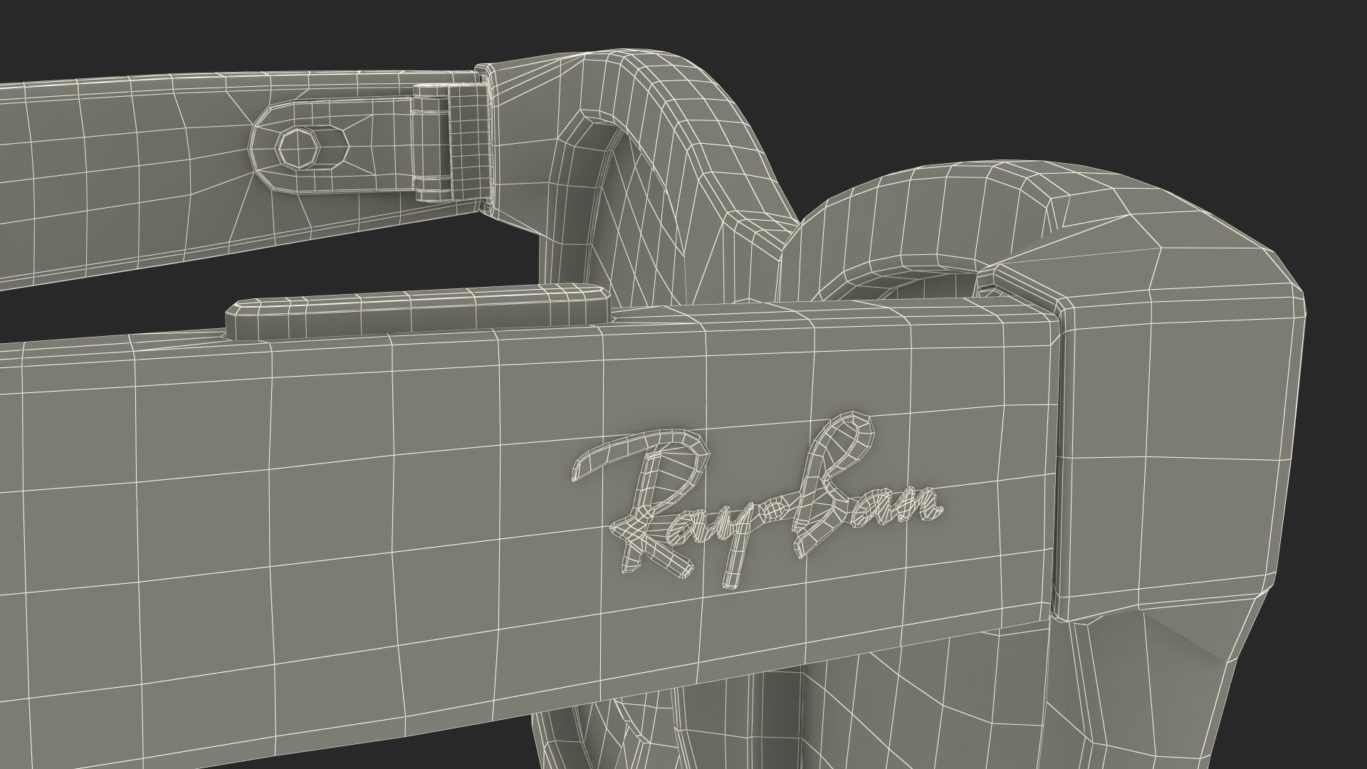 Black Ray Ban Stories Wayfarer Smart Glasses Dark Grey 3D model_27