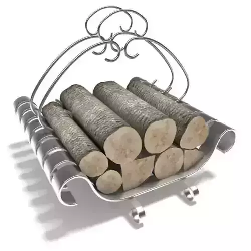 Metal Fireplace Log Holder