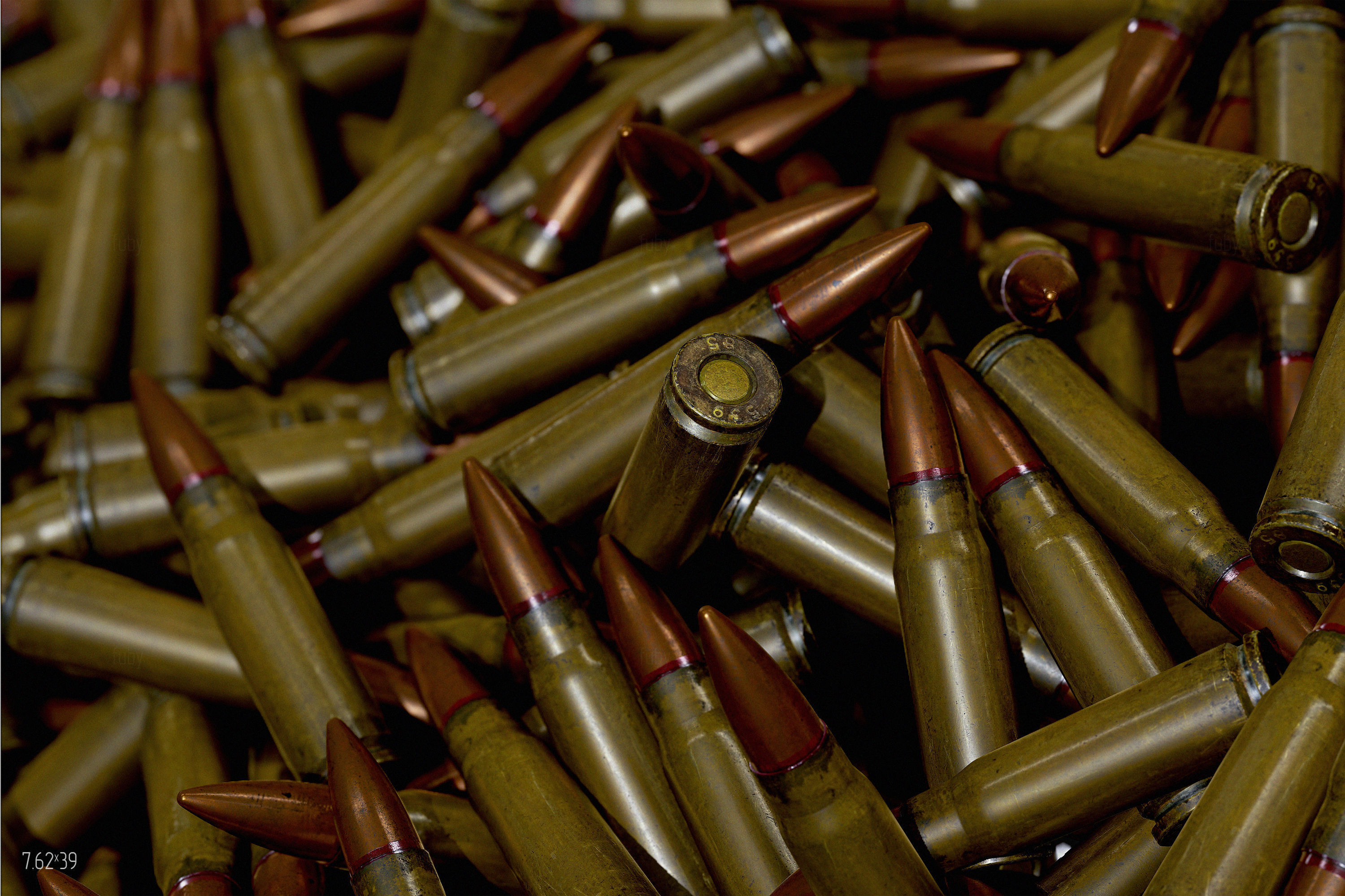 7-62x39 ammo Low-poly 3D model_1