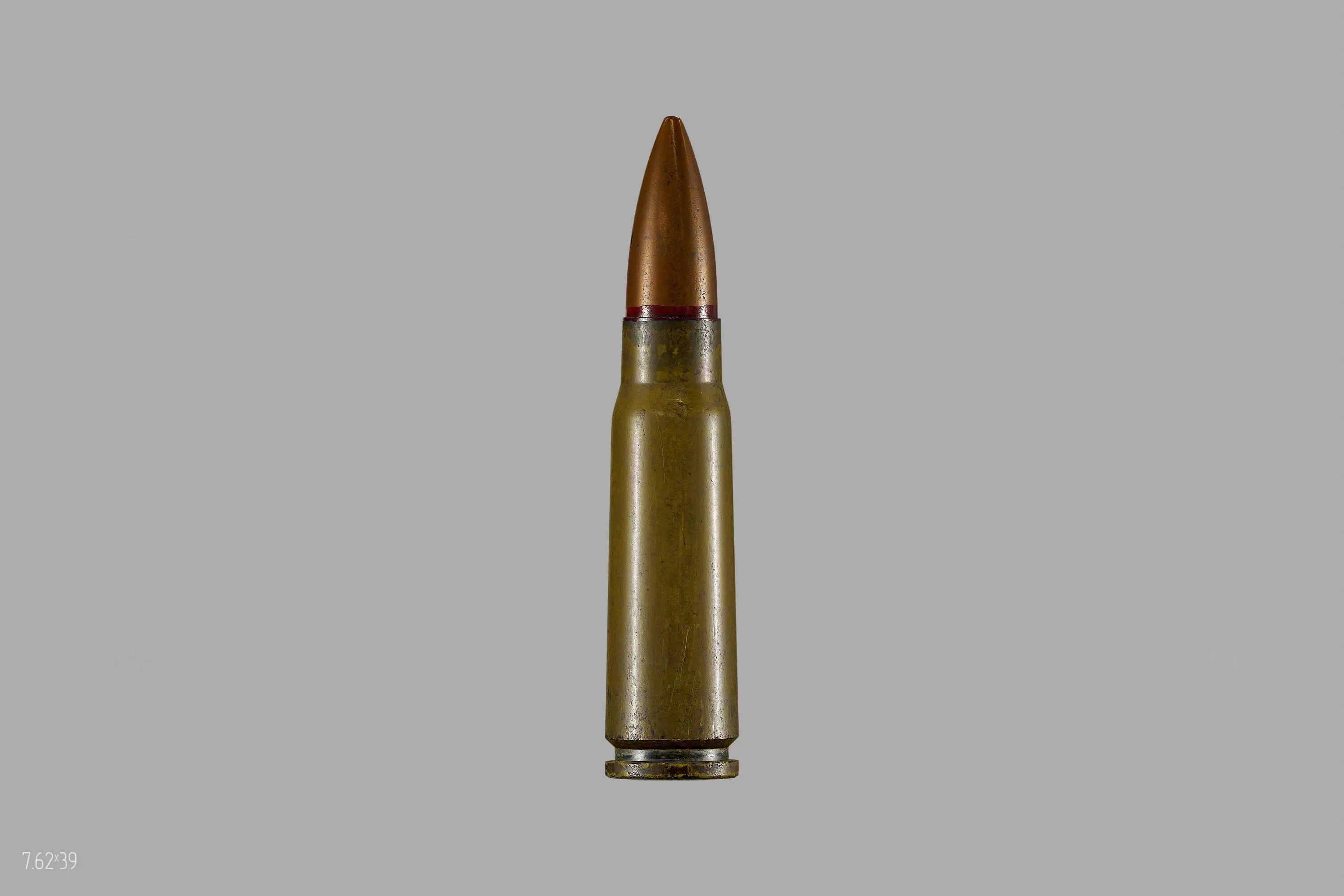 7-62x39 ammo Low-poly 3D model_0