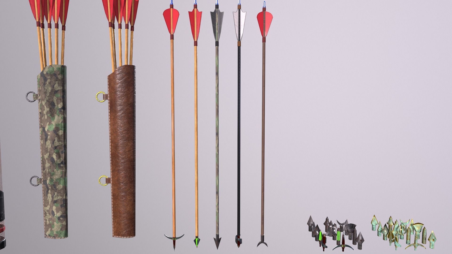 arrow archery arrows Low-poly 3D model_2