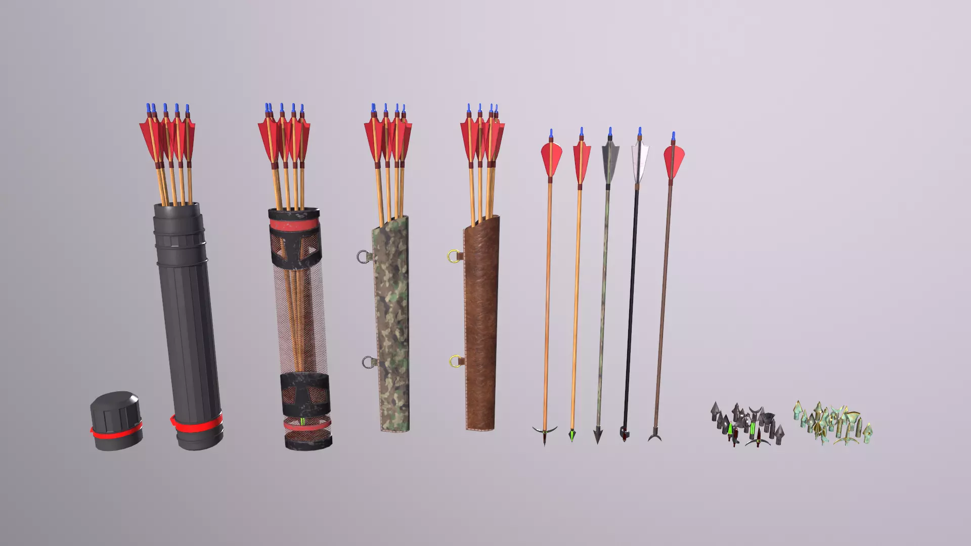 arrow archery arrows Low-poly 3D model_0