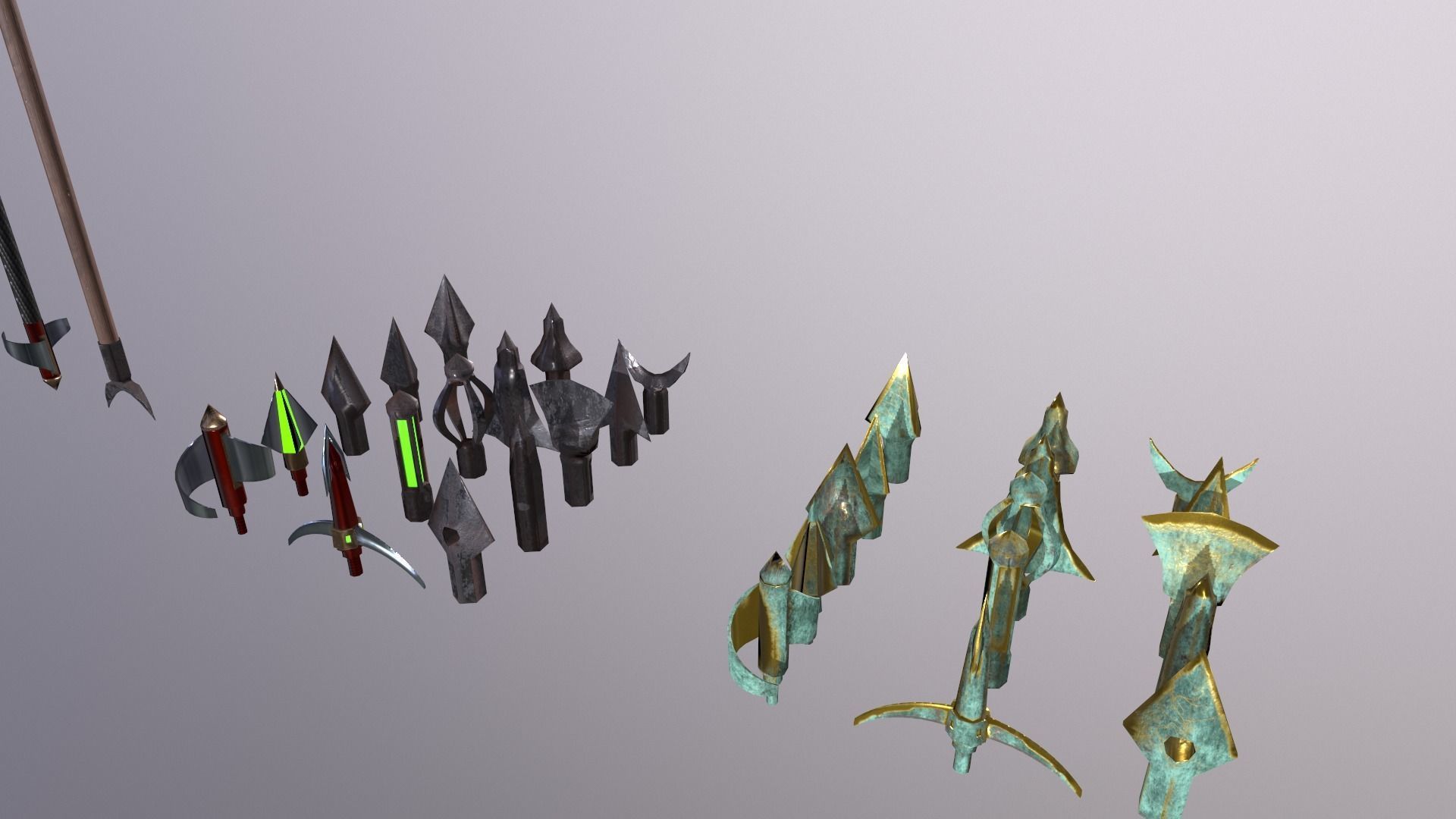 arrow archery arrows Low-poly 3D model_4