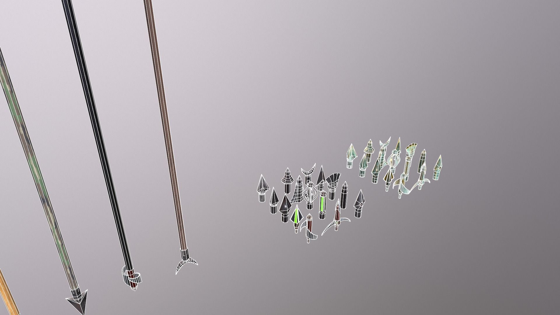 arrow archery arrows Low-poly 3D model_6