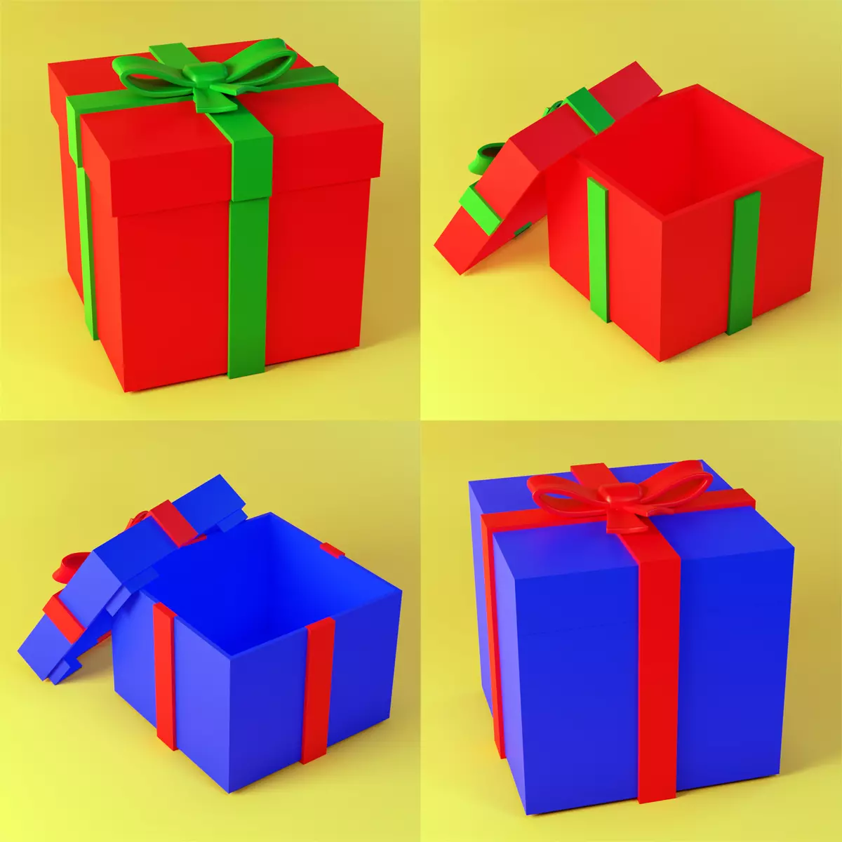 2 Christmas Gift Boxes 3D print model_0