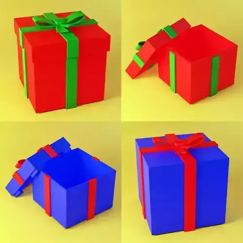 2 Christmas Gift Boxes 3D print model