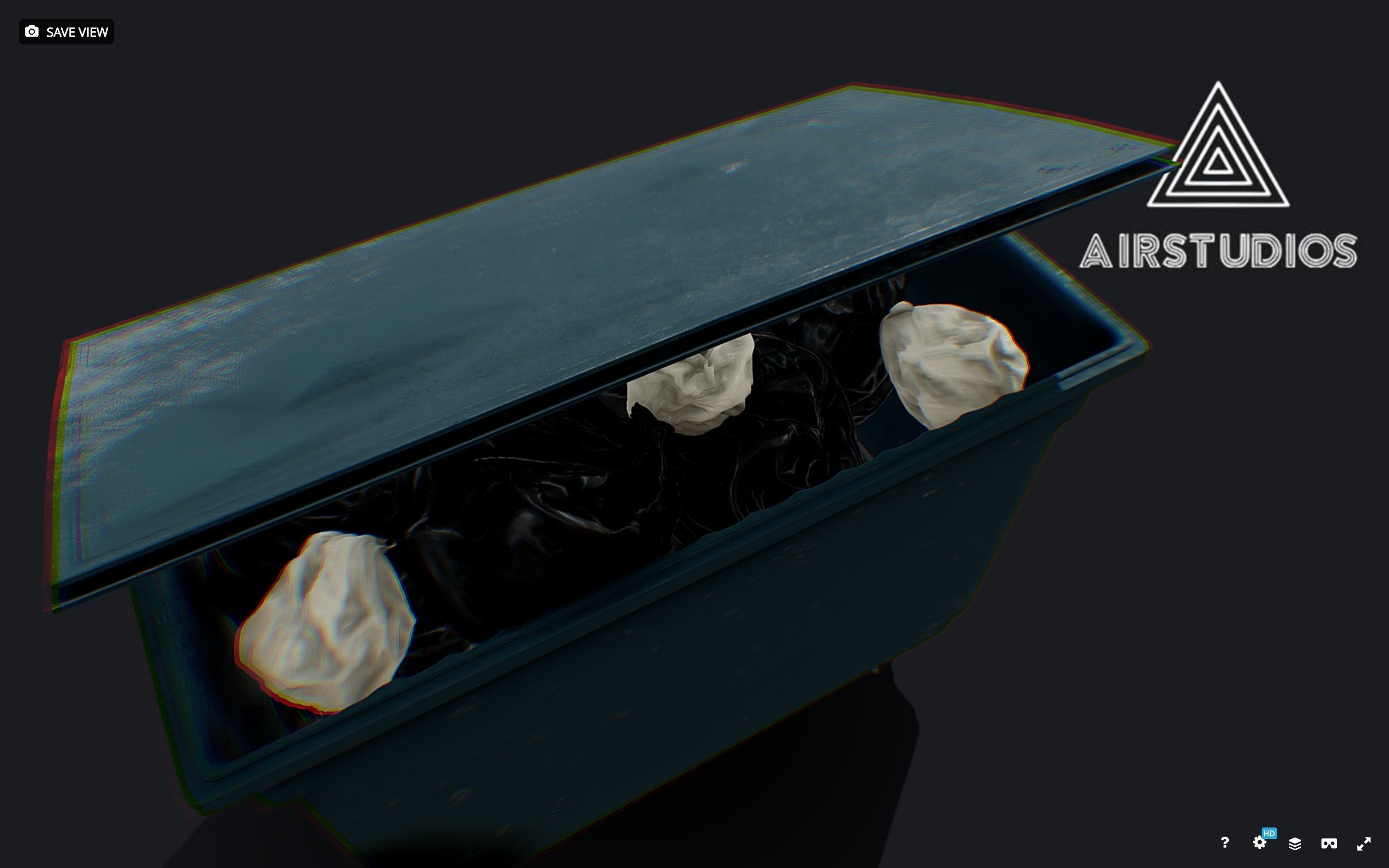 Street Trash Bin 3D model_2