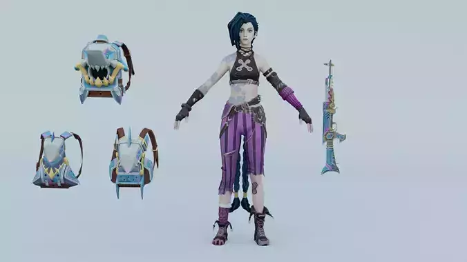 Shimmer Power and  Weapon  and backpack