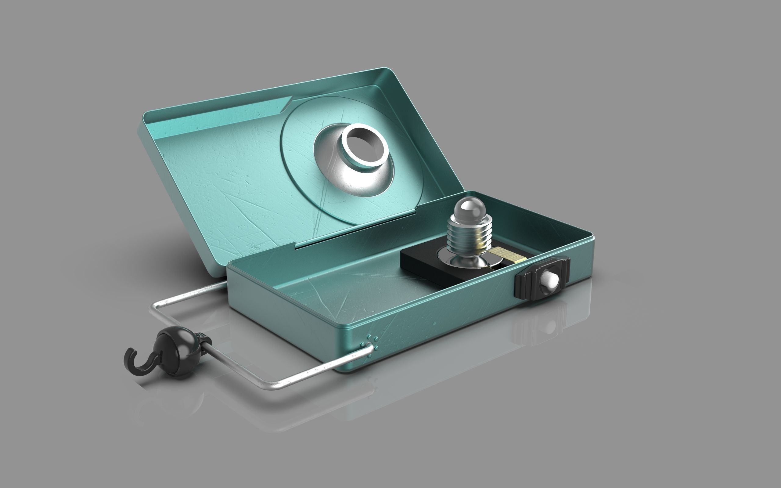 Electric Torch 3D model_2