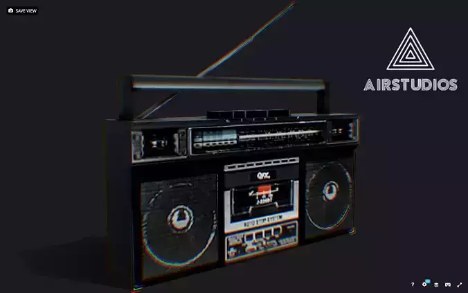 Low Poly Boom Box