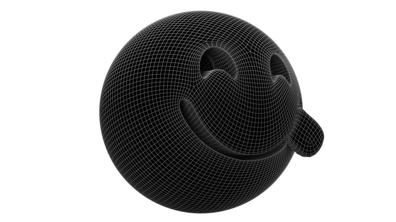 Face Savoring Food 08 Low-poly 3D model_8