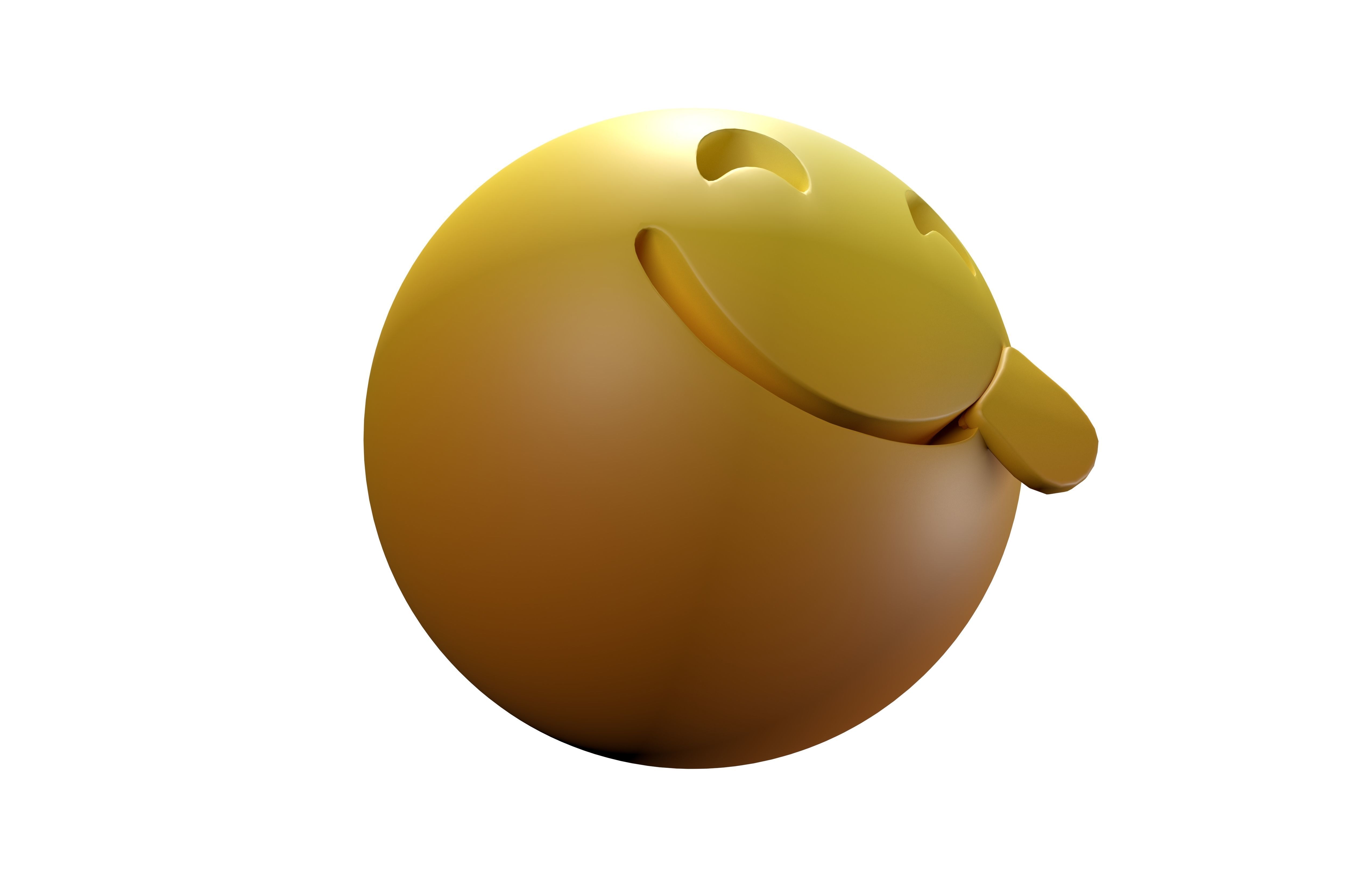 Face Savoring Food 08 Low-poly 3D model_4