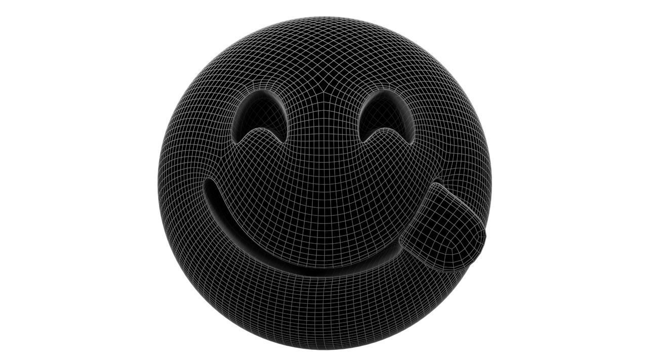 Face Savoring Food 08 Low-poly 3D model_7