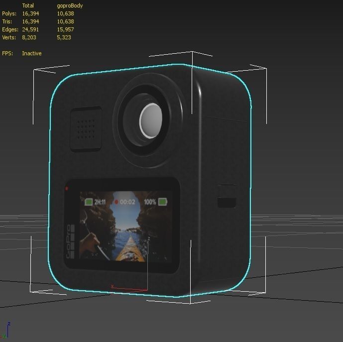 GoPro Max Low-poly 3D model_10