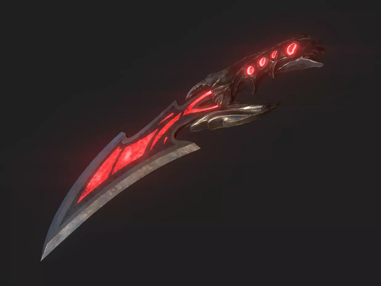 Demonic dagger Low-poly 3D model