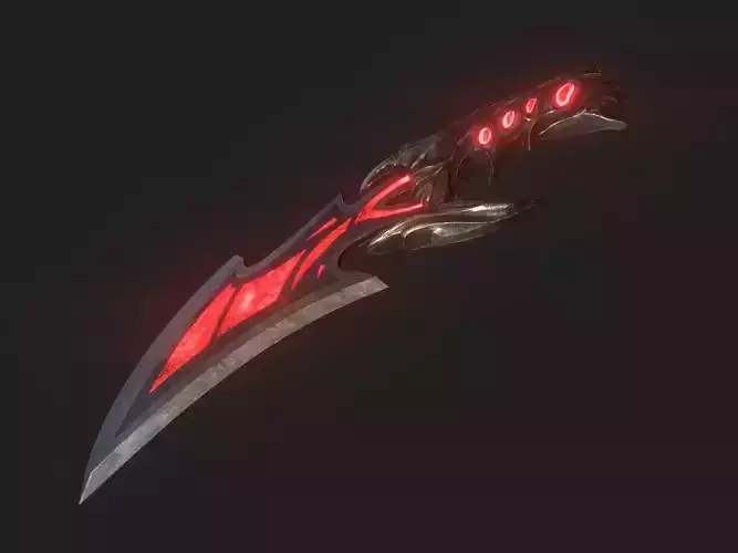Demonic dagger Low-poly 3D model