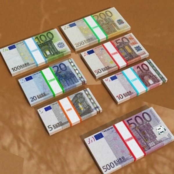 European Paper Money Collection 3D model_10