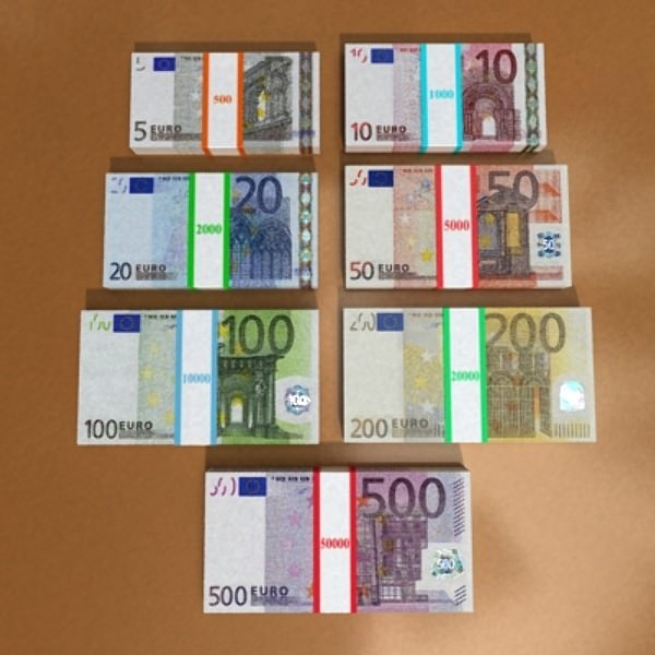 European Paper Money Collection 3D model_14